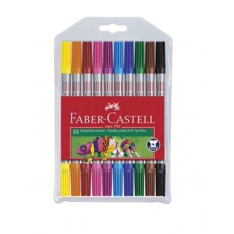 Pochette 10 Feutres Double Pointes Faber Castell