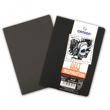 Carnet cousu Inspiration noir + gris ardoise 96g