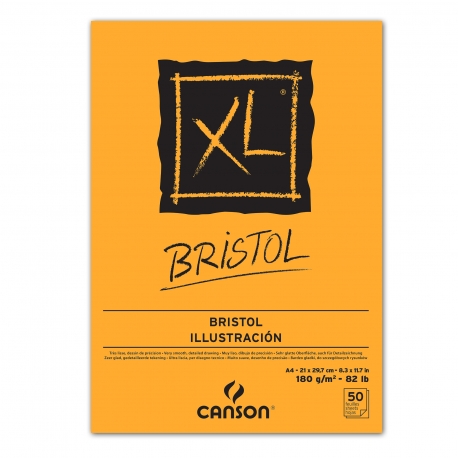 Bloc XL® Bristol collé petit côté 180g 50F