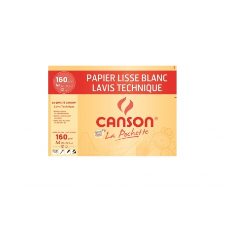 Pochette Dessin Technique Canson® blanc 160g