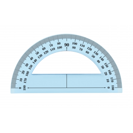 Tracage Plastique "Incassable" Rapporteur 180°12 Cm