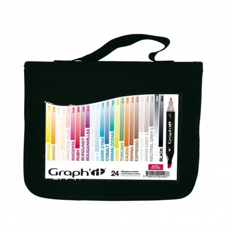 Trousse De 24 Marqueurs - Basic Colors Graph'It