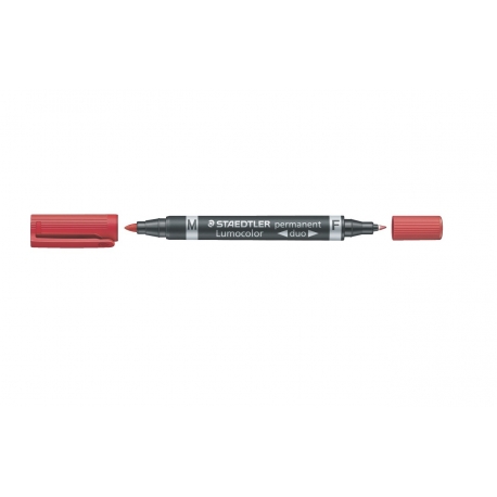 Lumocolor® duo 348 - Marqueur permanent double pointe fine 0,6 mm et pointe moyenne 1,5 mm