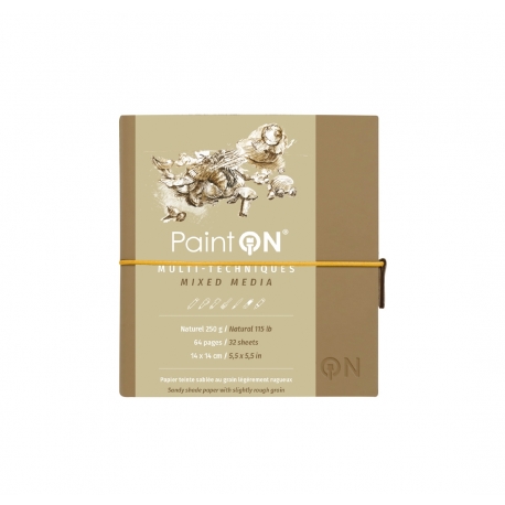 Carnet Paint'ON 14 x 14 cm naturel