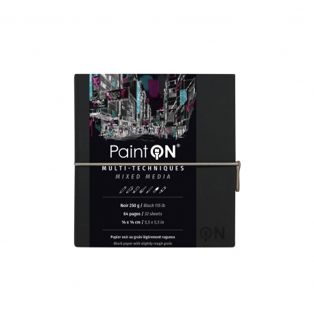 Carnet Paint'ON 14 x 14 cm noir