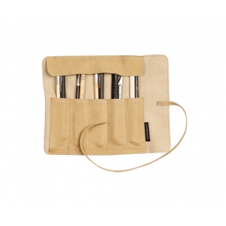 Trousse A Rouler Cuir Beige Flying