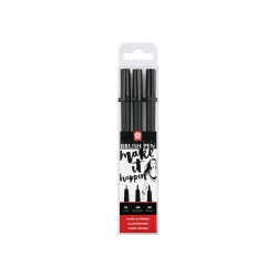 Set 3 Pigma Brush Noirs