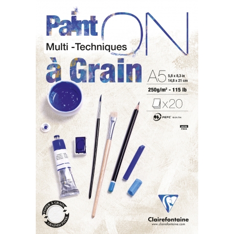 Bloc Paint'On à Grain encollé 20F 250g