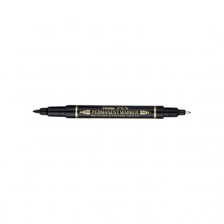 Marqueur Permanent Twin Tip Double pointe, Noir