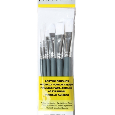 Set Foundation Pinceaux Acrylique X6 Manche Court