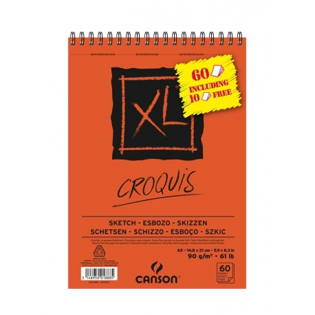 Album Spiral 60 feuilles XL® A5 90G Croquis Dont 10 Offertes