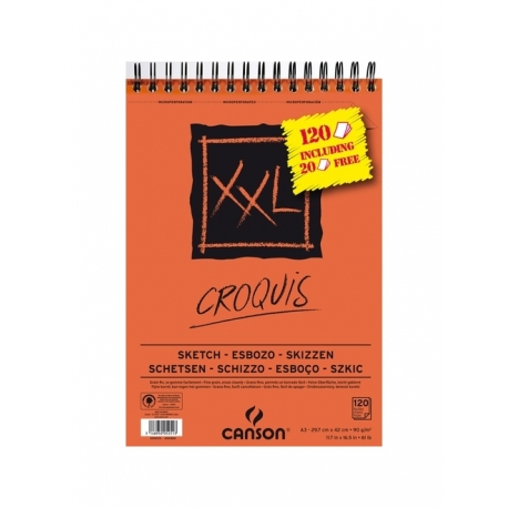 Album XL Croquis A3 90G 120 Feuilles Dont 20 Offertes