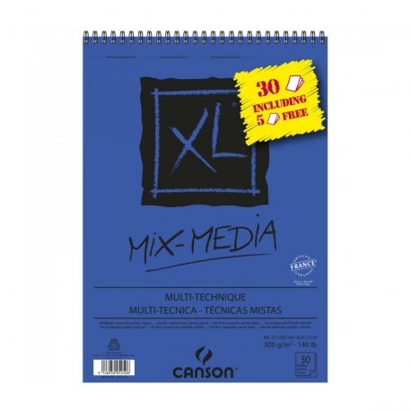 Album XL Mix Media A4 300G 30 feuilles Dont 5 Offertes