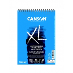 CANSON Album de 15 feuilles de papier dessin MIX MEDIA XL 300g A5