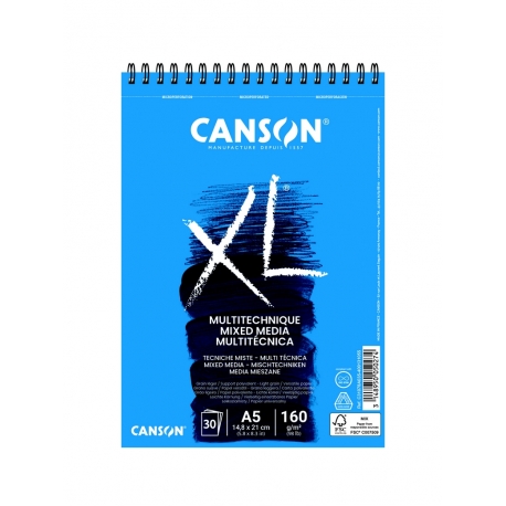 Album Canson XL Book Spiralé Mix Media 50F 160g