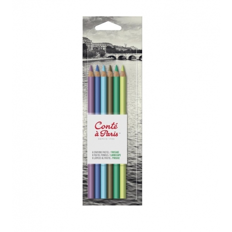 Blister 6 crayons pastel Paysage