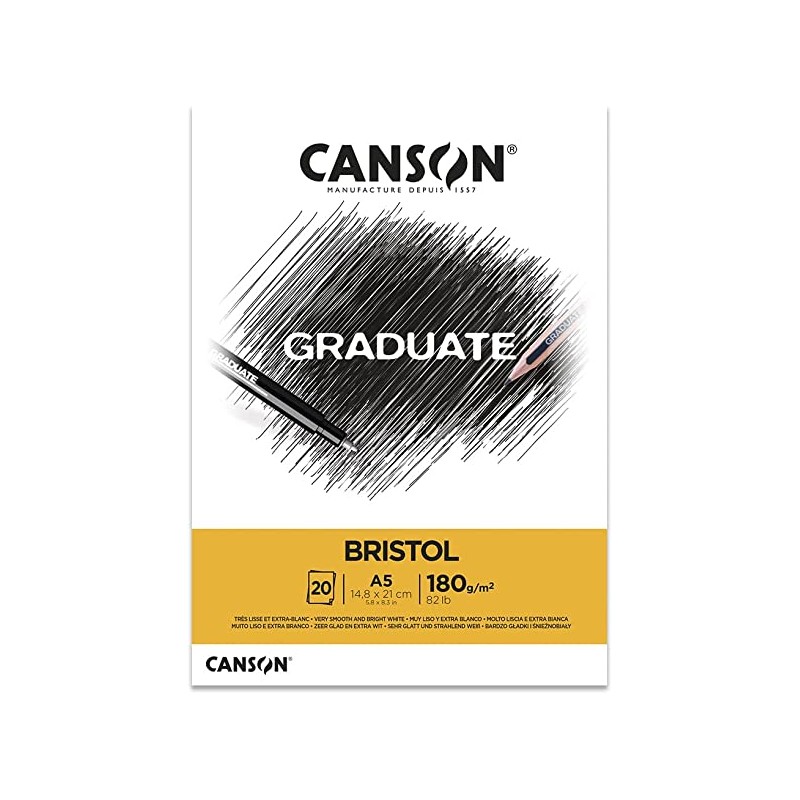 CANSON - GRADUATE- BLOC Bristol 180G
