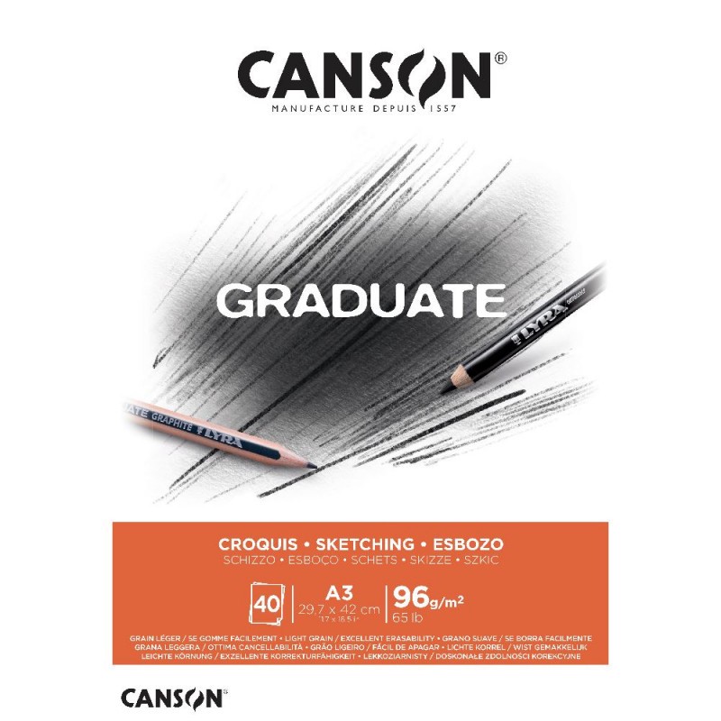 CANSON - GRADUATE - Bloc Croquis 96g