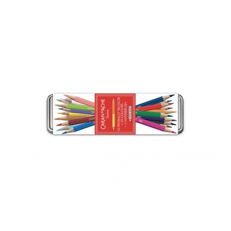 Boite 10 Crayons Aquarellables Prismalo Bicolor Caran d'Ache