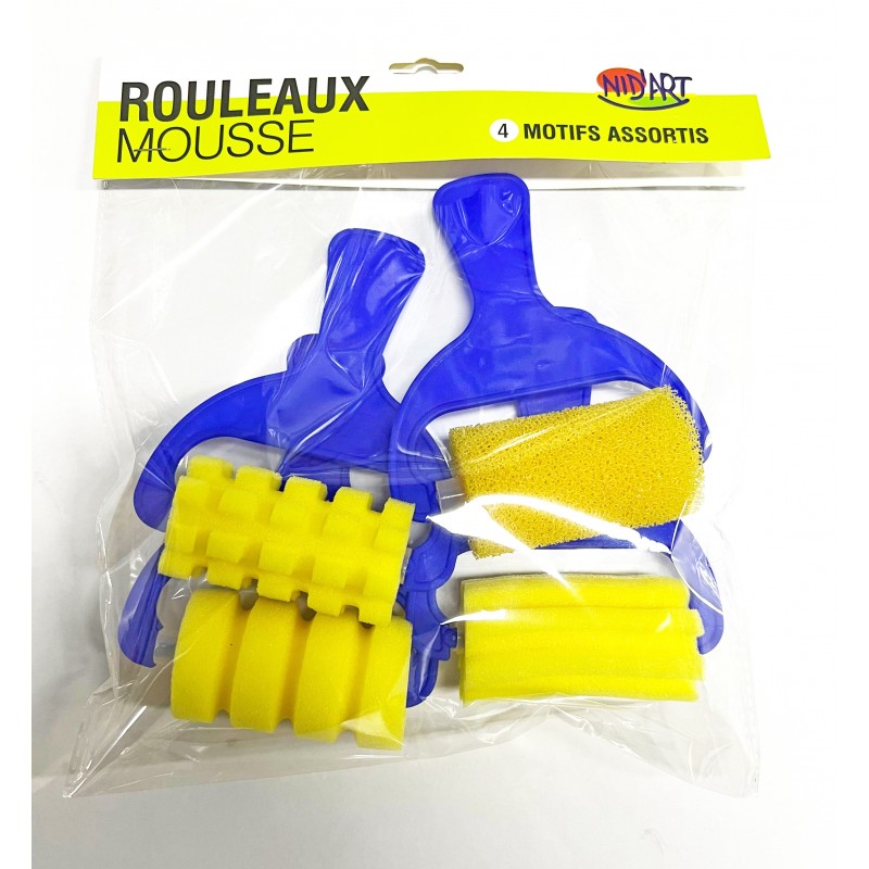 Set 4 rouleaux mousse à motifs Set 4 rouleaux mousse à motifs