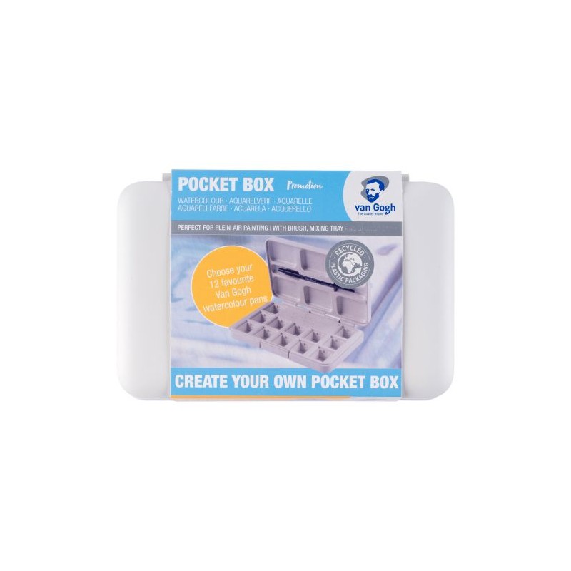 Pocketbox Van Gogh 12 ½ godets boîte vide + Pinceau Pocketbox Van Gogh 12 ½ godets boîte vide + Pinceau